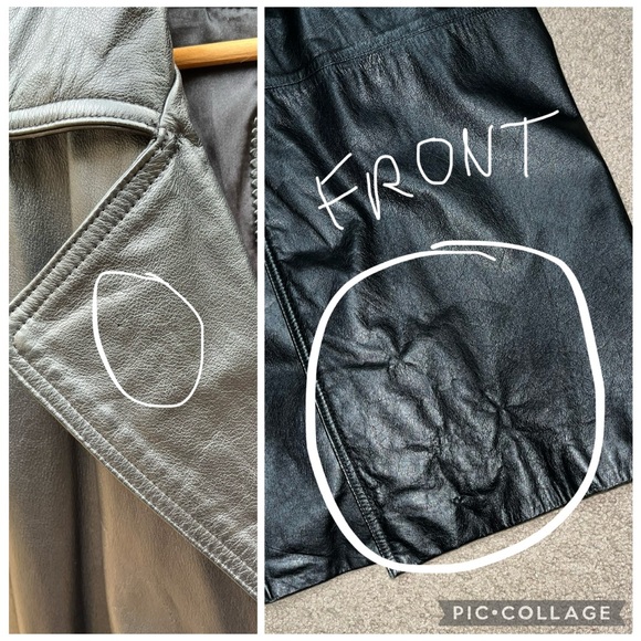 90s Wilsons Leather Maxi Trench Coat Black Men’s Size S - Picture 16 of 16